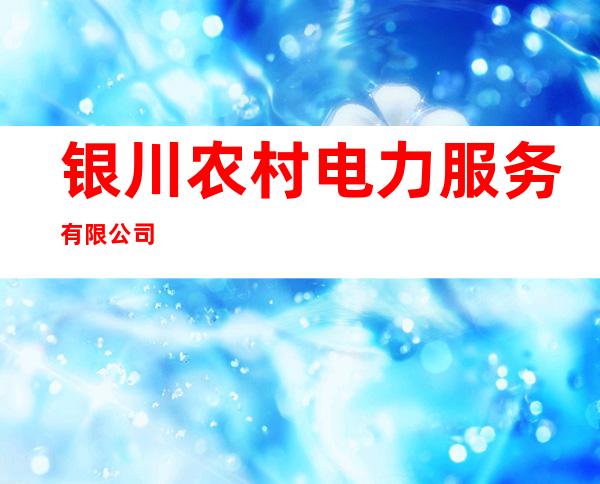 银川农村电力服务有限公司